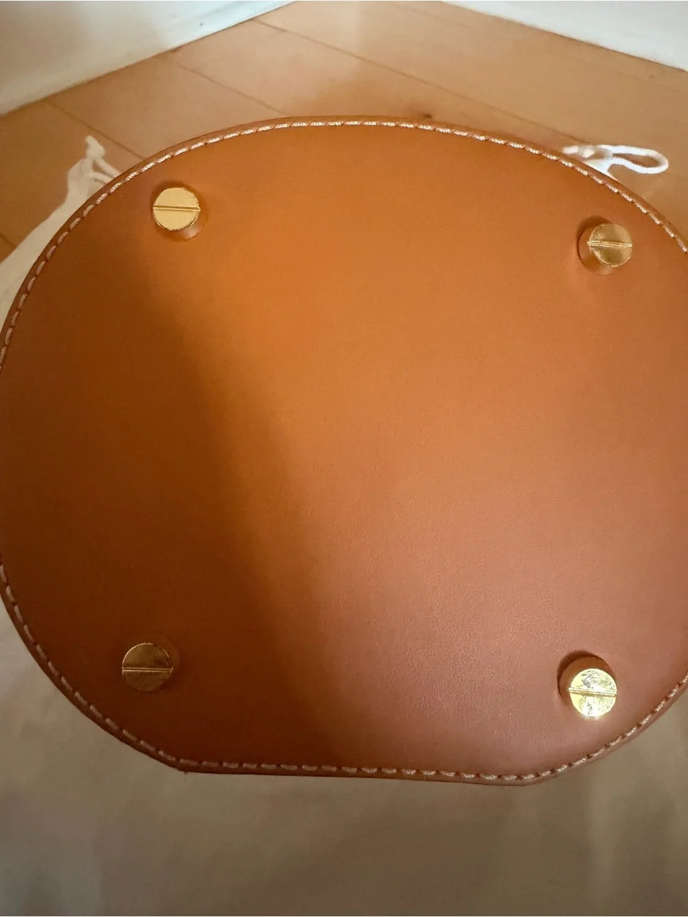 MCM Cognac Visetos Barrel Crossbody with Gold Hardware - Picture 3 of 6